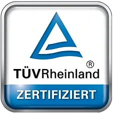 Prüfzeichen TÜV Rheinland zertifiziert